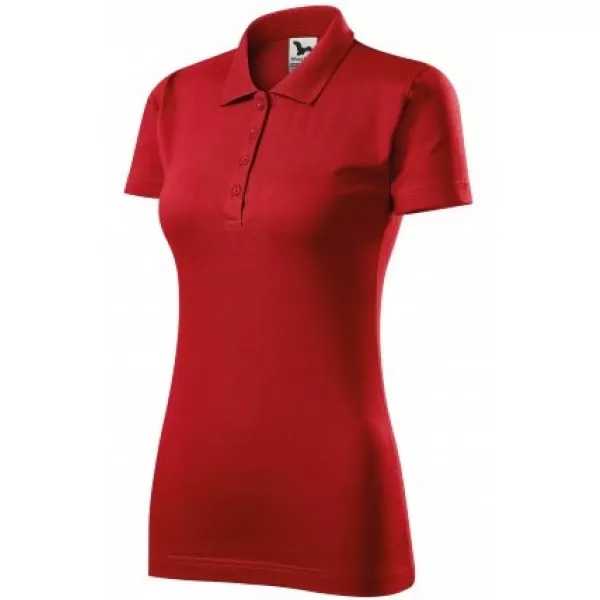  Tricou de damă cu guler MALFINI SINGLE J. 223 ROŞU 