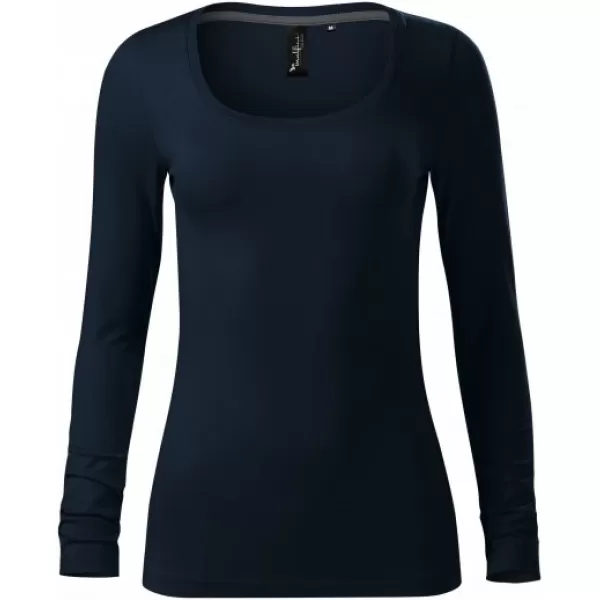  Tricou de damă cu mâneci lungi MALFINI PREMIUM BRAVE 156 ALBASTRU MARIN 
