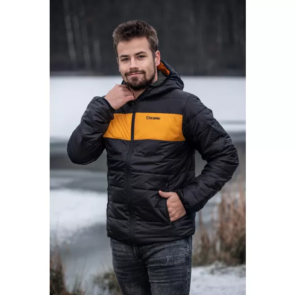  Jachetă pentru bărbați ALTISPORT GEDON MJCS468 NEGRU ȘI GALBEN 
