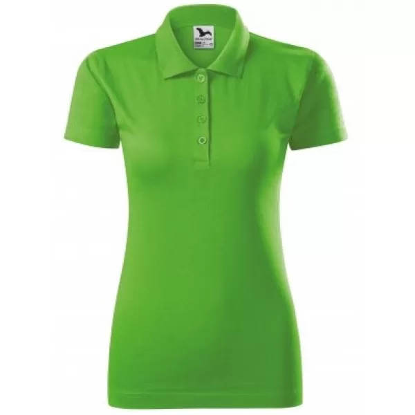  Tricou de damă cu guler MALFINI SINGLE J. 223 VERDE MĂR 