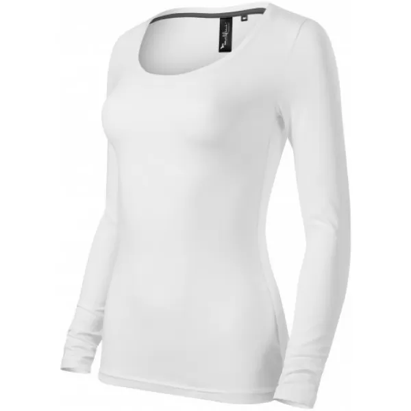  Tricou de damă cu mâneci lungi MALFINI PREMIUM BRAVE 156 ALB 