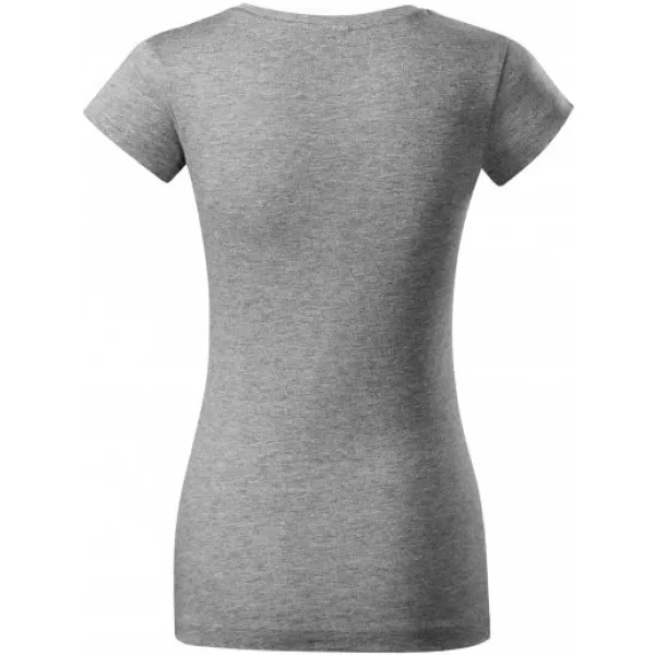  Tricou pentru femei MALFINI FIT V-NECK 162 EVIDENȚIERI GRI ÎNCHIS 