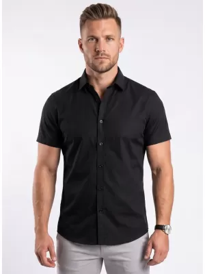 Cămașă pentru bărbați cu mâneci scurte MALFINI PREMIUM FLASH 260 NEGRU