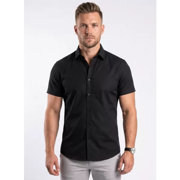  Cămașă pentru bărbați cu mâneci scurte MALFINI PREMIUM FLASH 260 NEGRU 