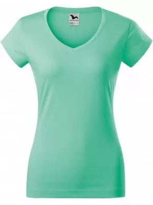 Tricou pentru femei MALFINI FIT V-NECK 162 MENTĂ