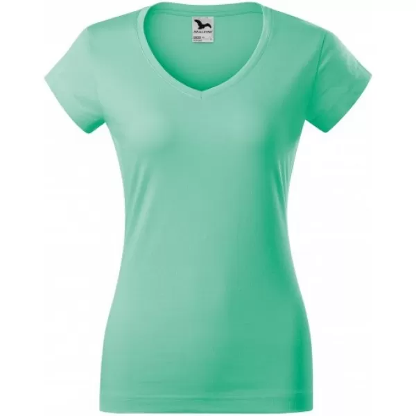  Tricou pentru femei MALFINI FIT V-NECK 162 MENTĂ 