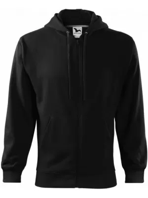 Hanorac pentru bărbați MALFINI TRENDY ZIPPER 410 NEGRU