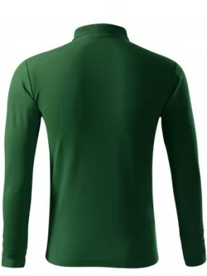 Tricou pentru bărbați cu mâneci lungi și guler MALFINI PIQUE POLO LS 221 VERDE STICLA