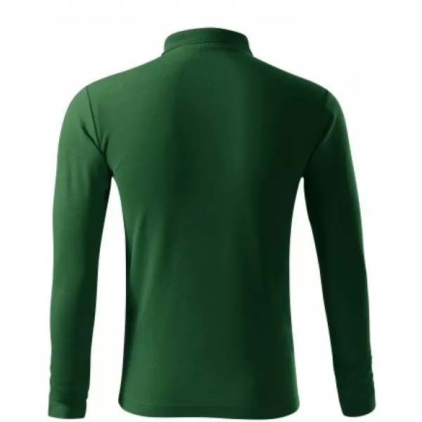  Tricou pentru bărbați cu mâneci lungi și guler MALFINI PIQUE POLO LS 221 VERDE STICLA 