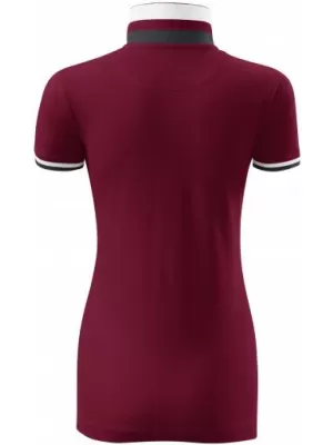 Tricou de damă cu guler MALFINI PREMIUM COLLAR UP 257 GRANAT