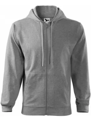 Hanorac pentru bărbați MALFINI TRENDY ZIPPER 410 EVIDENȚIERI GRI ÎNCHIS
