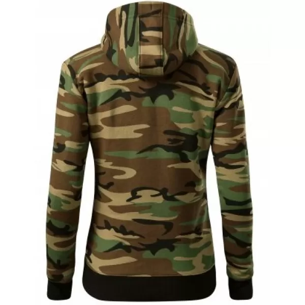  Hanorac de dama MALFINI CAMO ZIPPER C20 MARO DE CAMUFLAJ 