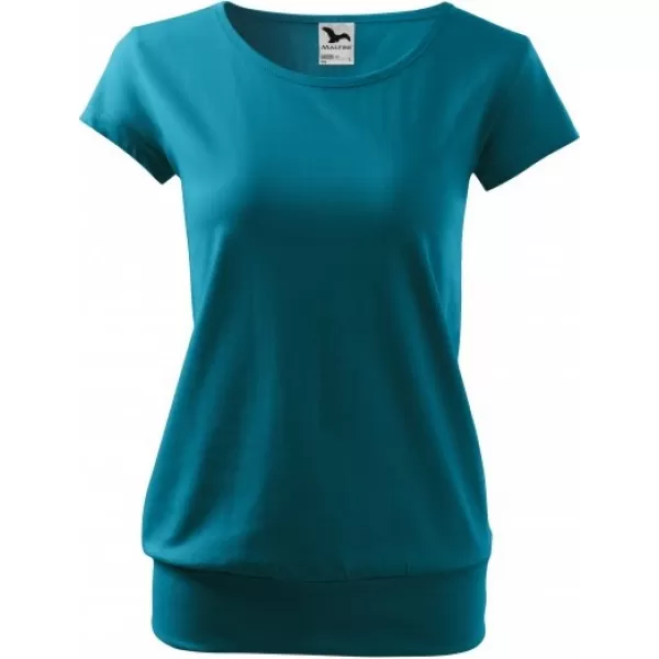  Tricou pentru femei MALFINI CITY 120 TURCOAZ ÎNCHIS 