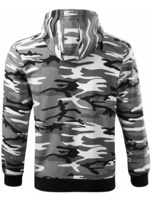Hanorac pentru bărbați MALFINI CAMO ZIPPER C19 GRI CAMUFLAJ