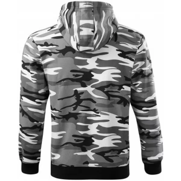  Hanorac pentru bărbați MALFINI CAMO ZIPPER C19 GRI CAMUFLAJ 