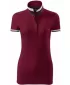 Tricou de damă cu guler MALFINI PREMIUM COLLAR UP 257 GRANAT
