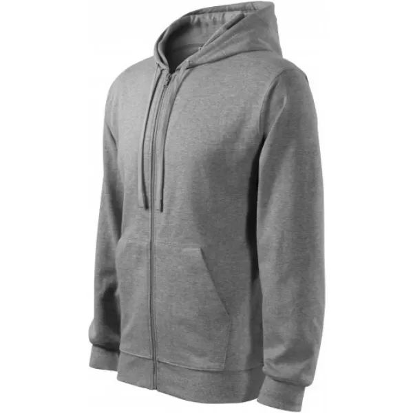  Hanorac pentru bărbați MALFINI TRENDY ZIPPER 410 EVIDENȚIERI GRI ÎNCHIS 