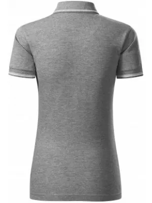 Tricou de damă cu guler MALFINI PREMIUM PERFECTION PLAIN 253 EVIDENȚIERI GRI ÎNCHIS
