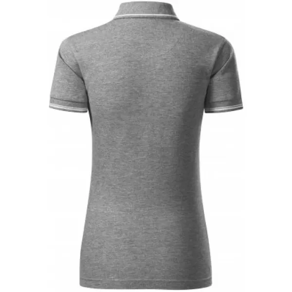  Tricou de damă cu guler MALFINI PREMIUM PERFECTION PLAIN 253 EVIDENȚIERI GRI ÎNCHIS 