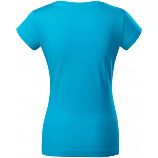  Tricou pentru femei MALFINI FIT V-NECK 162 TURCOAZ 