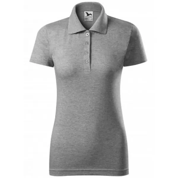  Tricou de damă cu guler MALFINI SINGLE J. 223 EVIDENȚIERI GRI ÎNCHIS 