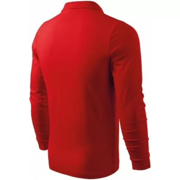  Tricou pentru bărbați cu mâneci lungi și guler MALFINI SINGLE J. LS 211 ROŞU 