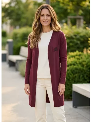 Cardigan de damă ALTISPORT WEINA LPLS090 BURGUNDIA
