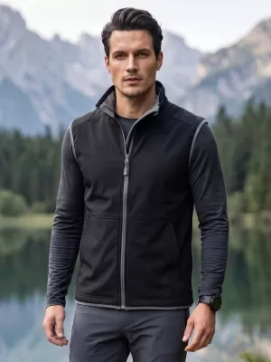 Vestă softshell pentru bărbați MALFINI VISION 517 NEGRU
