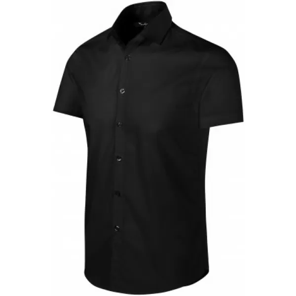  Cămașă pentru bărbați cu mâneci scurte MALFINI PREMIUM FLASH 260 NEGRU 