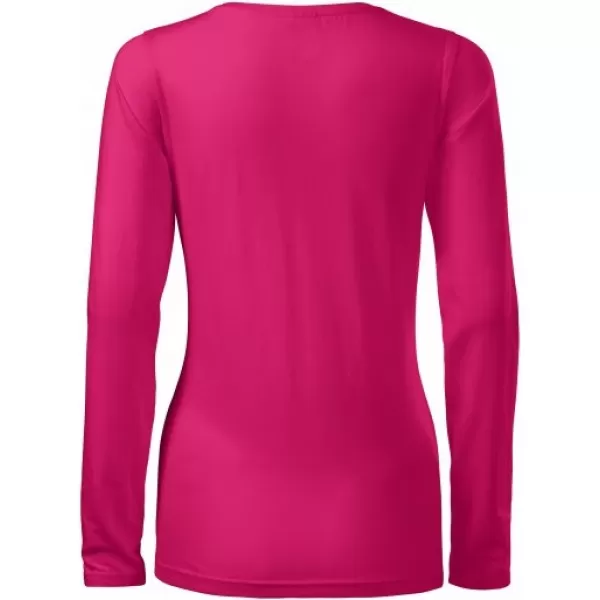  Tricou de damă cu mâneci lungi MALFINI SLIM 139 ZMEURĂ 
