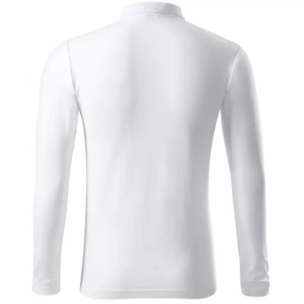  Tricou pentru bărbați cu mâneci lungi și guler MALFINI PIQUE POLO LS 221 ALB 