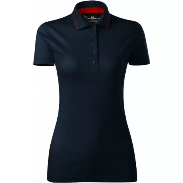  Tricou de damă cu guler MALFINI PREMIUM GRAND 269 ALBASTRU MARIN 