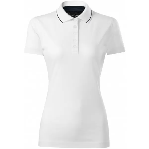  Tricou de damă cu guler MALFINI PREMIUM GRAND 269 ALB 
