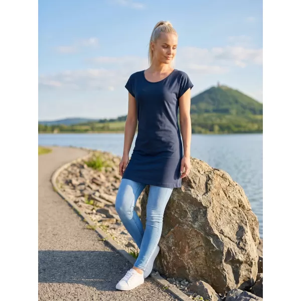  Tricou lung de damă MALFINI LOVE 123 ALBASTRU MARIN 