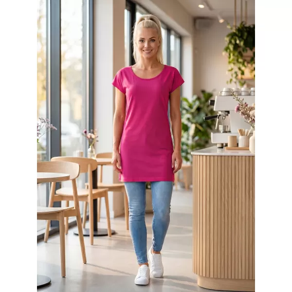  Tricou lung de damă MALFINI LOVE 123 MAGENTA 