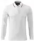 Tricou pentru bărbați cu mâneci lungi și guler MALFINI PREMIUM CONTRAST STRIPE LS 258 ALB