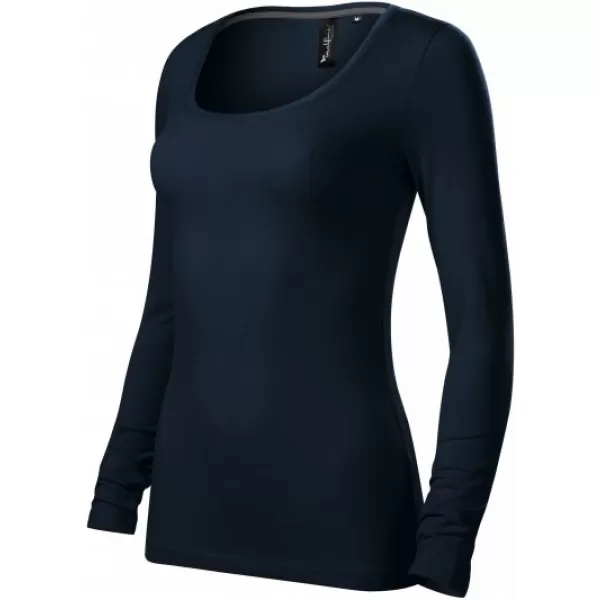  Tricou de damă cu mâneci lungi MALFINI PREMIUM BRAVE 156 ALBASTRU MARIN 