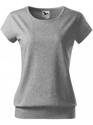 Tricou pentru femei MALFINI CITY 120 EVIDENȚIERI GRI ÎNCHIS