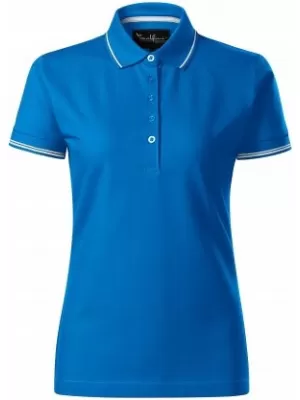 Tricou de damă cu guler MALFINI PREMIUM PERFECTION PLAIN 253 SNORKEL ALBASTRU