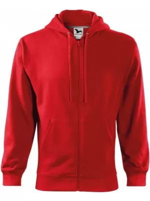 Hanorac pentru bărbați MALFINI TRENDY ZIPPER 410 ROŞU