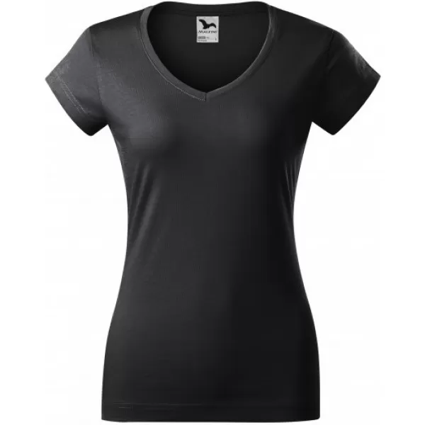  Tricou pentru femei MALFINI FIT V-NECK 162 GRI ABANOS 