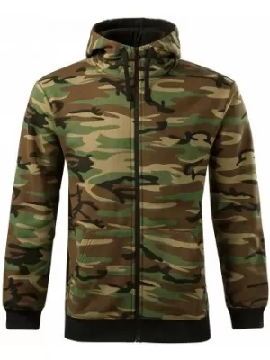 Hanorac pentru bărbați MALFINI CAMO ZIPPER C19 MARO DE CAMUFLAJ