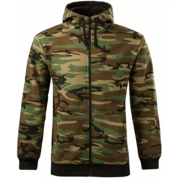  Hanorac pentru bărbați MALFINI CAMO ZIPPER C19 MARO DE CAMUFLAJ 
