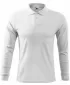 Tricou pentru bărbați cu mâneci lungi și guler MALFINI SINGLE J. LS 211 ALB