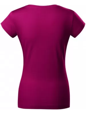 Tricou pentru femei MALFINI FIT V-NECK 162 ROȘU FUCSIA