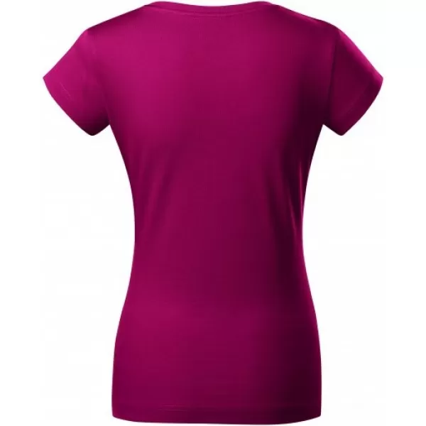  Tricou pentru femei MALFINI FIT V-NECK 162 ROȘU FUCSIA 