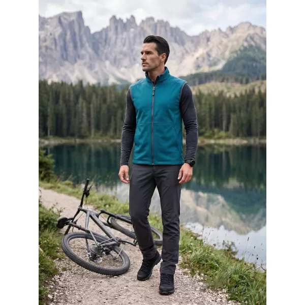  Vestă softshell pentru bărbați MALFINI VISION 517 TURCOAZ ÎNCHIS 