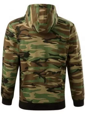 Hanorac pentru bărbați MALFINI CAMO ZIPPER C19 MARO DE CAMUFLAJ
