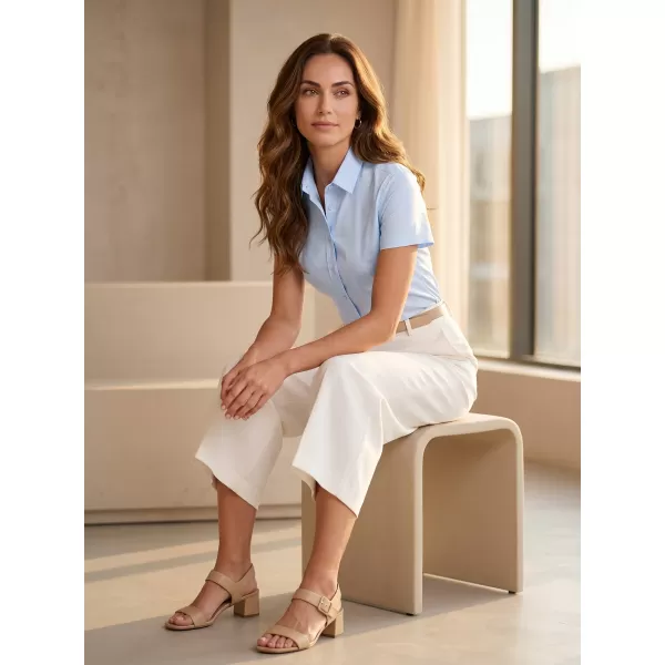  Cămașă de damă cu mâneci scurte MALFINI PREMIUM FLASH 261 ALBASTRU DESCHIS 