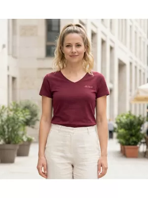 Tricou pentru femei ALTISPORT LUKENA LTSS701 BURGUNDIA